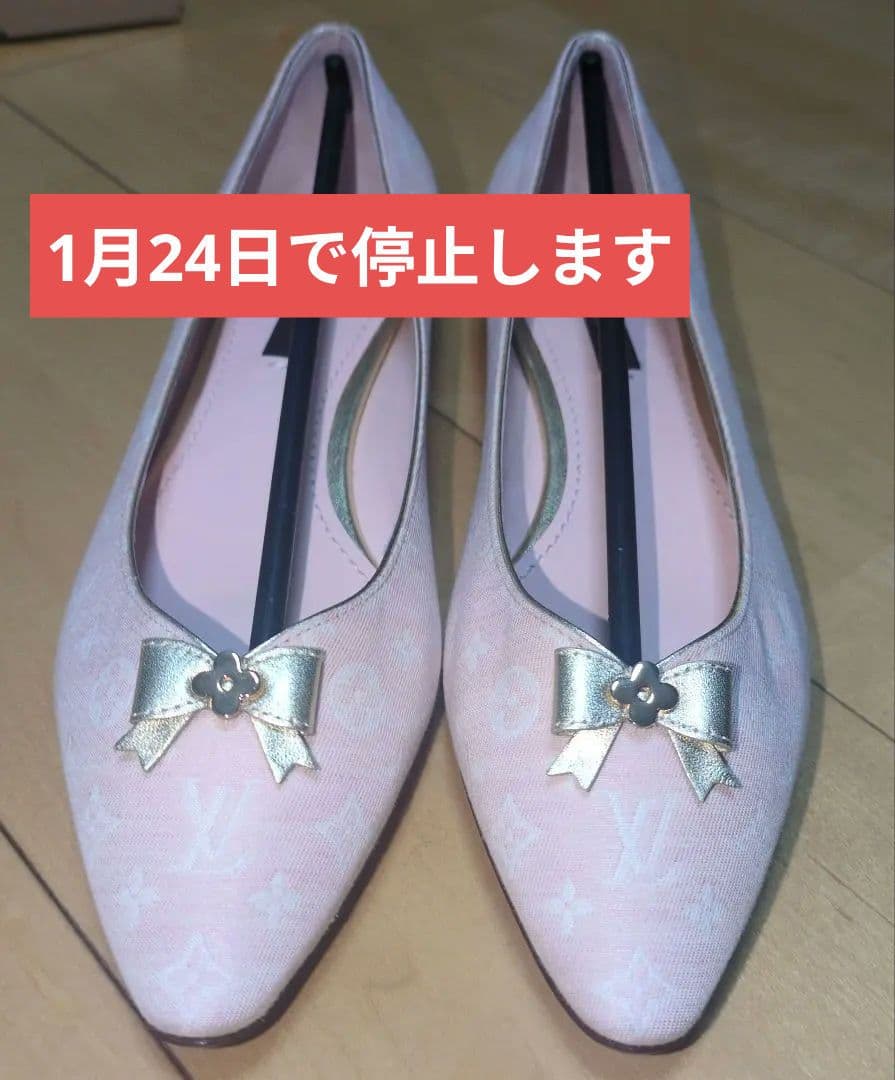 1月24日で一旦停止します。【中古】Louis Vuitton フラットシューズ