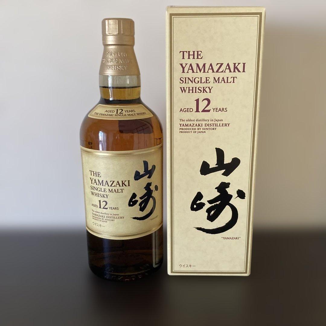 山崎 シングルモルトウイスキー 12年 箱付き　旧ラベル　1