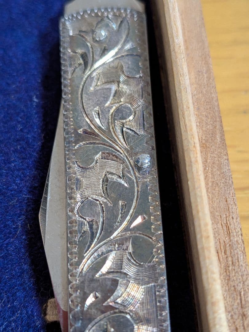 純銀製　彫金のペーパーナイフ