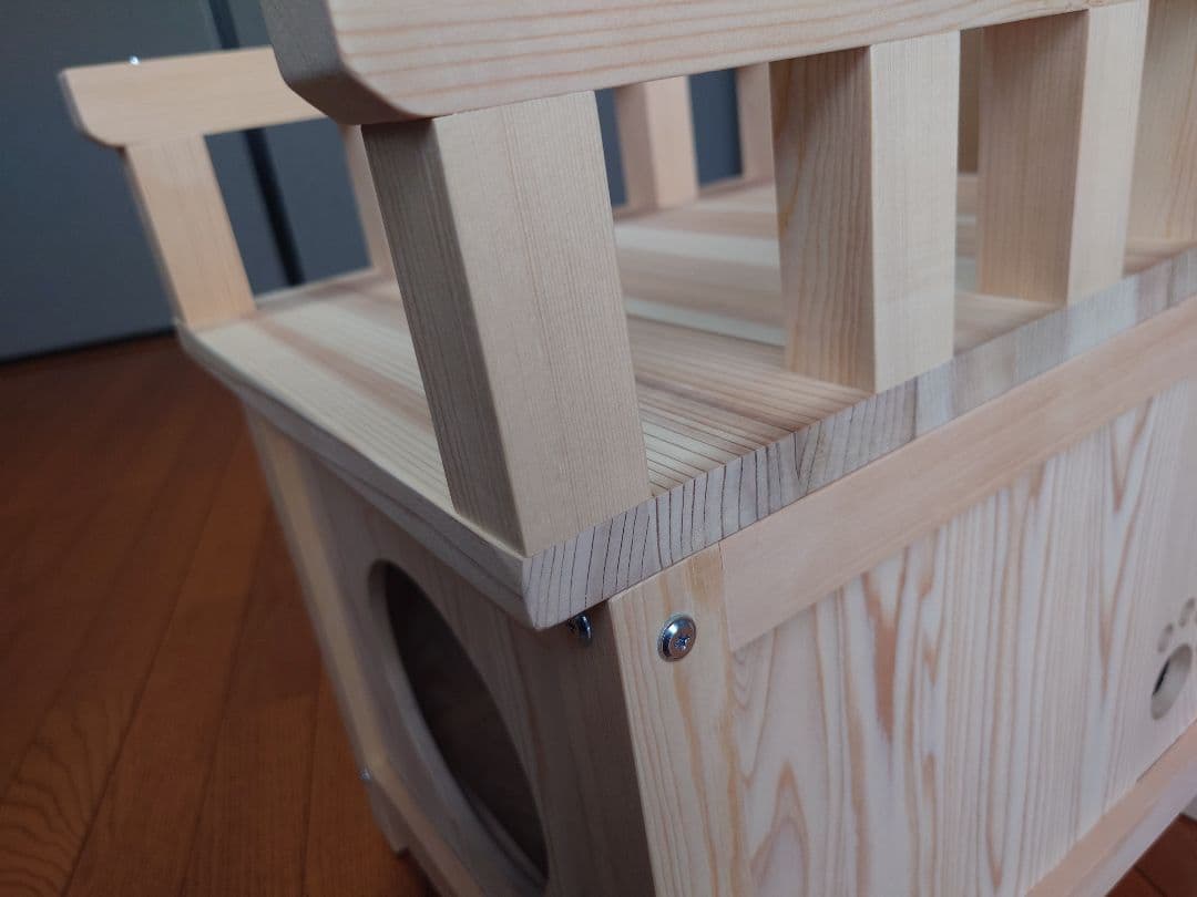 ⑳★キャットハウス★テラス付★分割式★猫ちゃんに★手作り