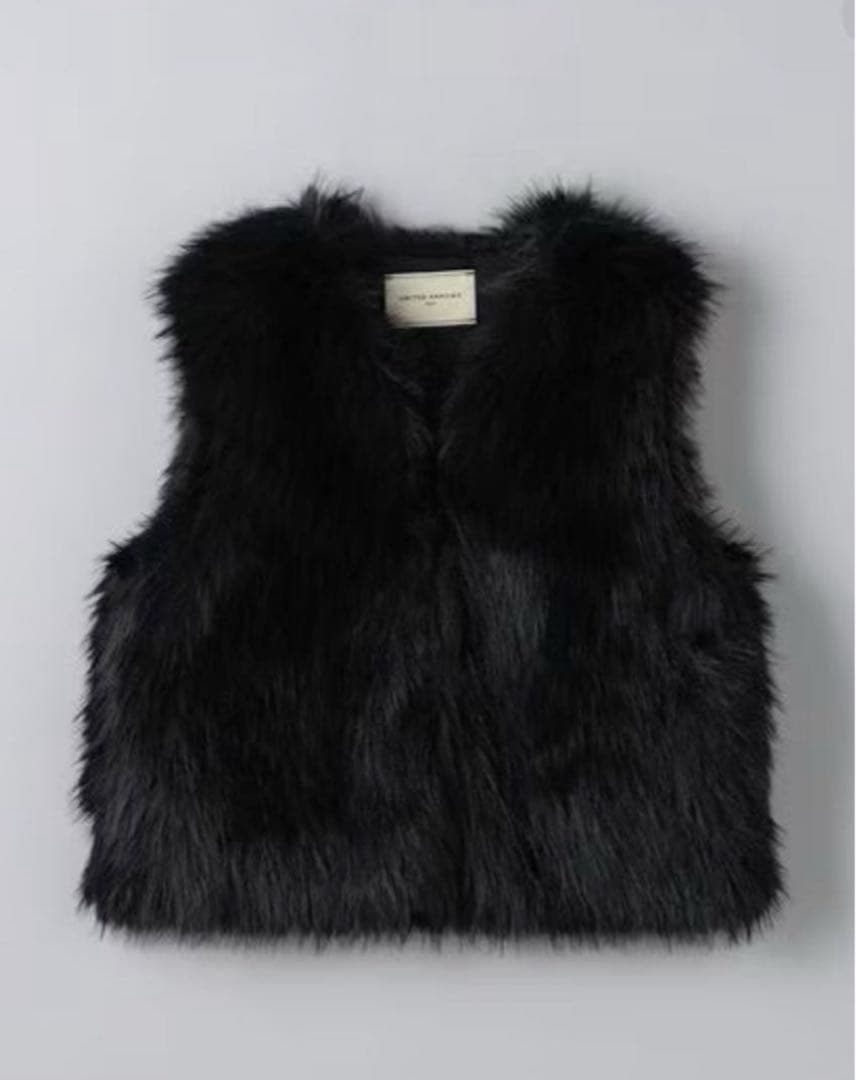 UNITED ARROWS 美品 フェイクファーショートベスト