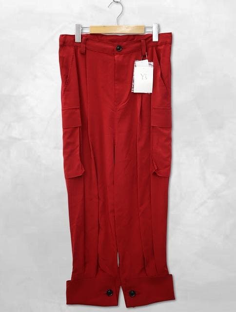 Y's クレープデシン ロールアップ カーゴパンツ 02(S) RED