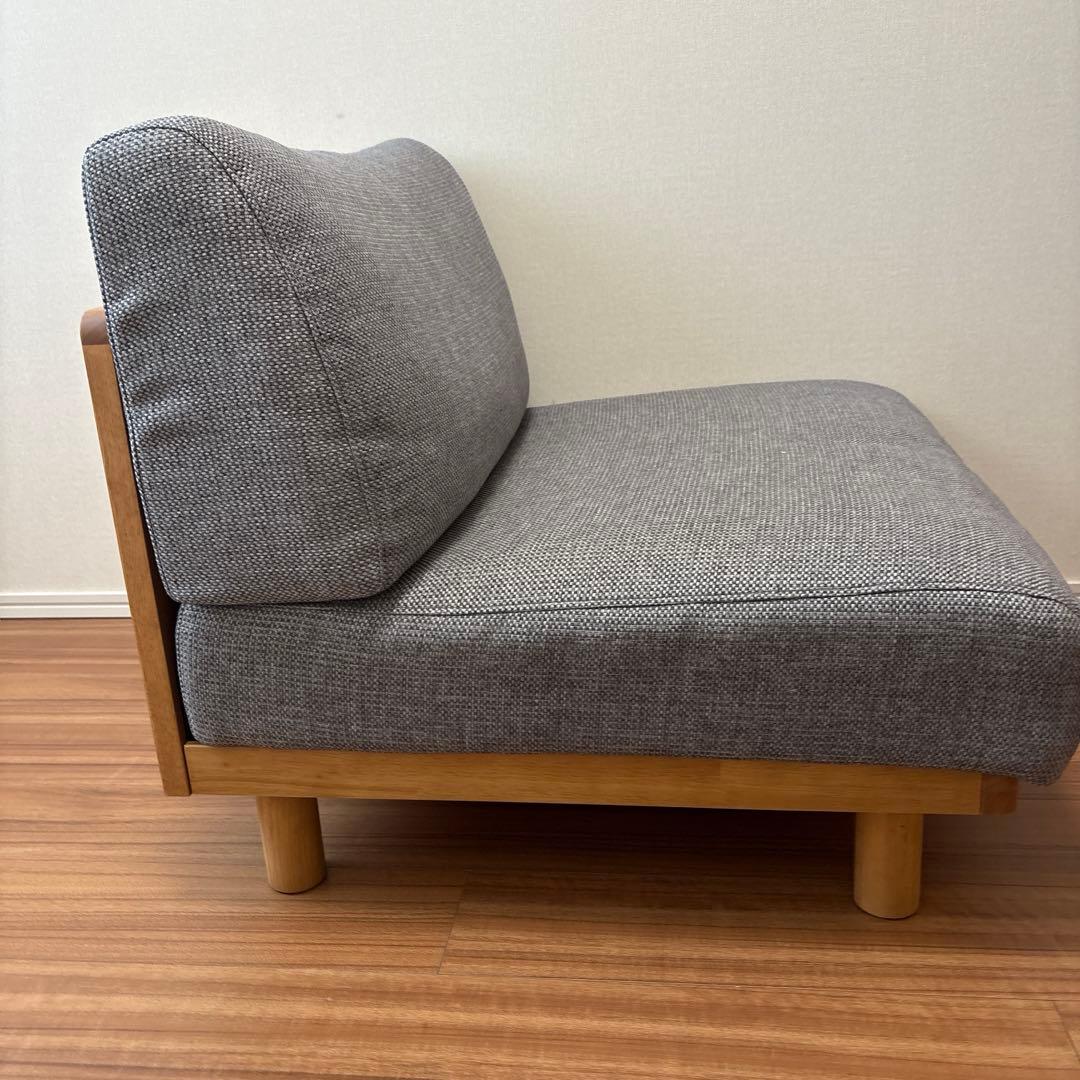 無印良品 ゆったり座れるアームレスソファ 1シーター グレー / MUJI