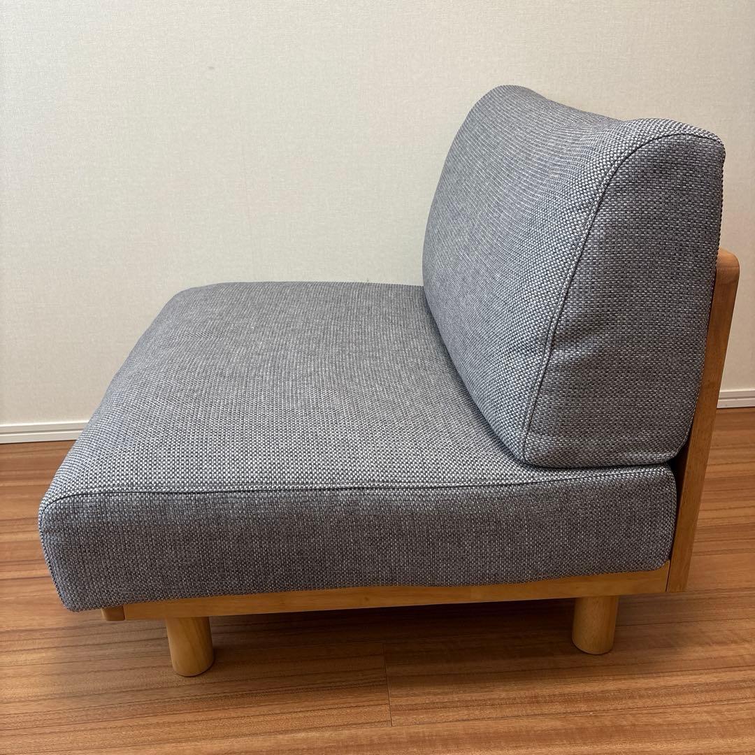 無印良品 ゆったり座れるアームレスソファ 1シーター グレー / MUJI