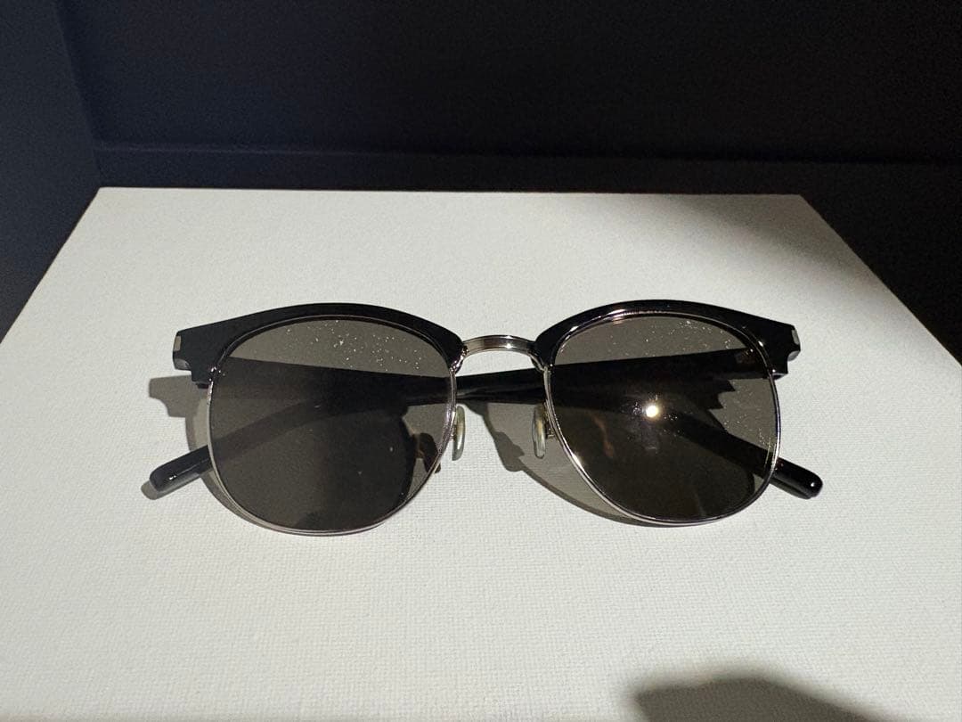 SAINT LAURENT サンローラン ラウンド サングラス ブラック