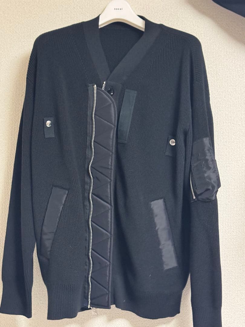 y*a様 sacai サカイ　ミリタリー　MA1　ドッキング　カーディガン　コー