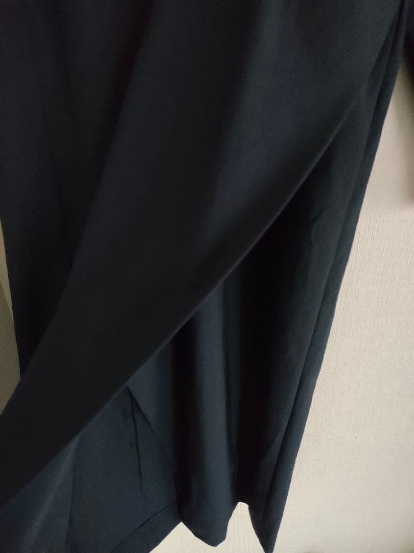 美品　コラム　estnation VネックIラインワンピース ネイビー