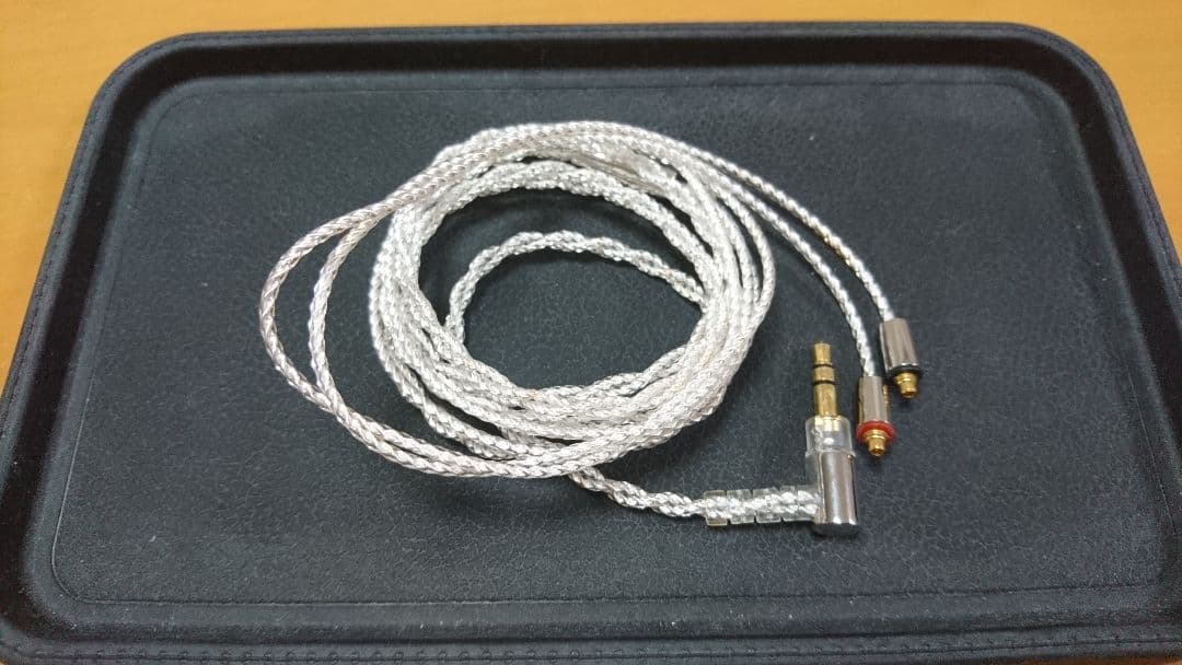 final 3.5mm3極 MMCX シルバーコートケーブル
