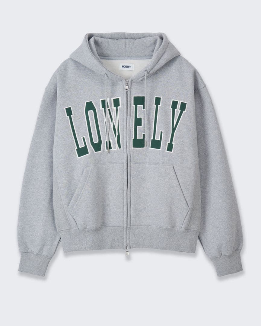 NOHANT LONELY ジップアップパーカー グレー