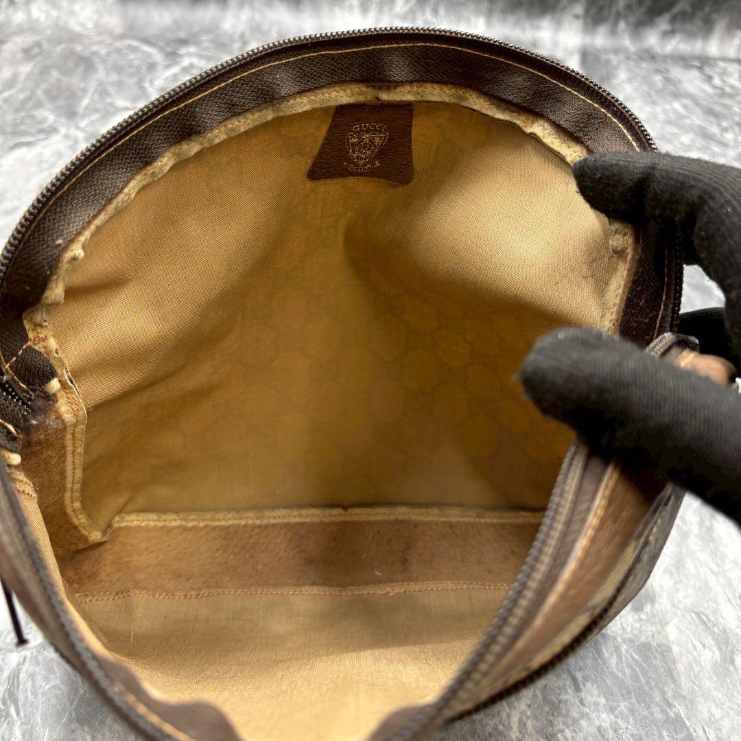 ✨美品✨GUCCI GG クラッチバッグ ベージュ ブラウン レザー ロゴ 金具