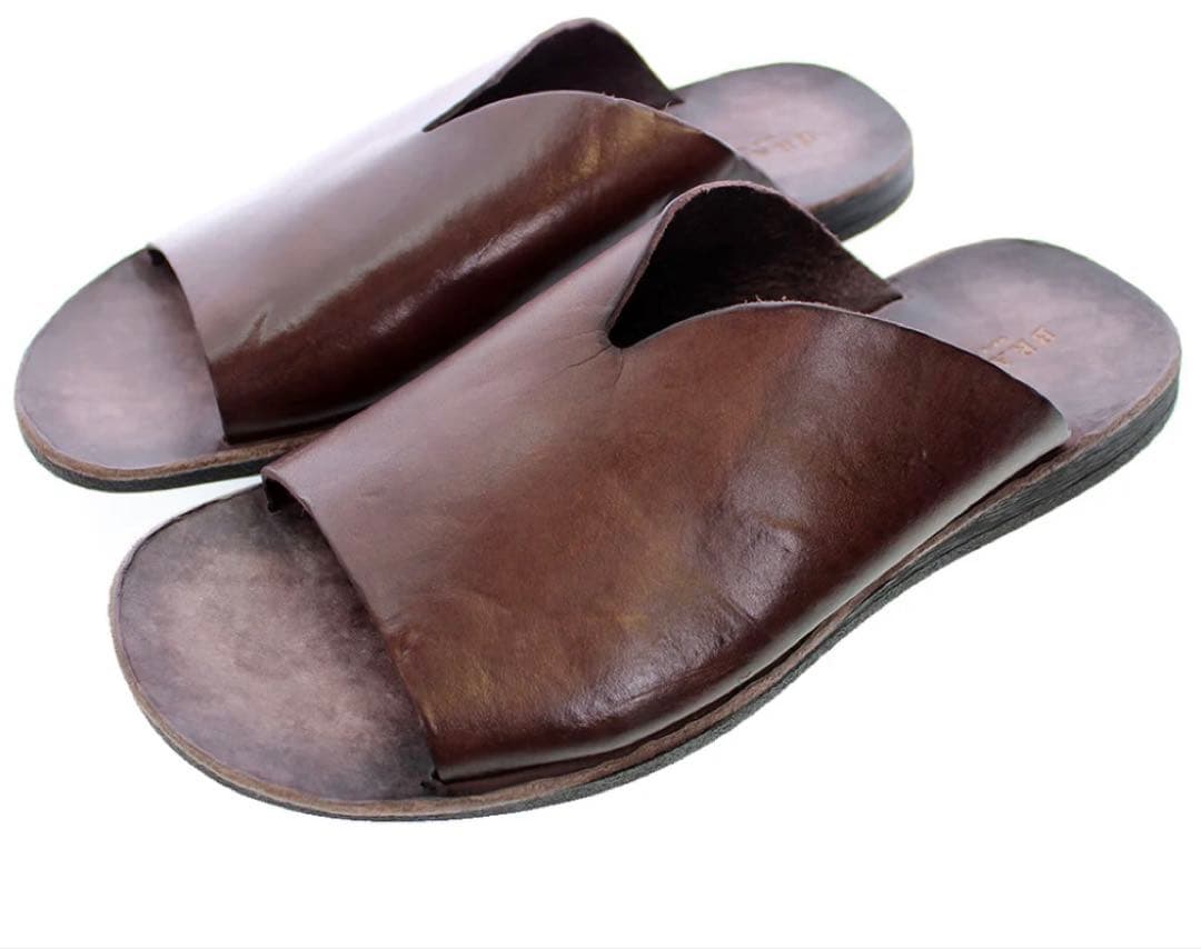 BRANDORブラドール　本革 レザーサンダル　スリッポン