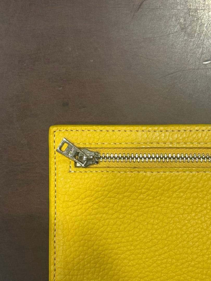 【ほぼ未使用エルメス】イエロー レザー ケース