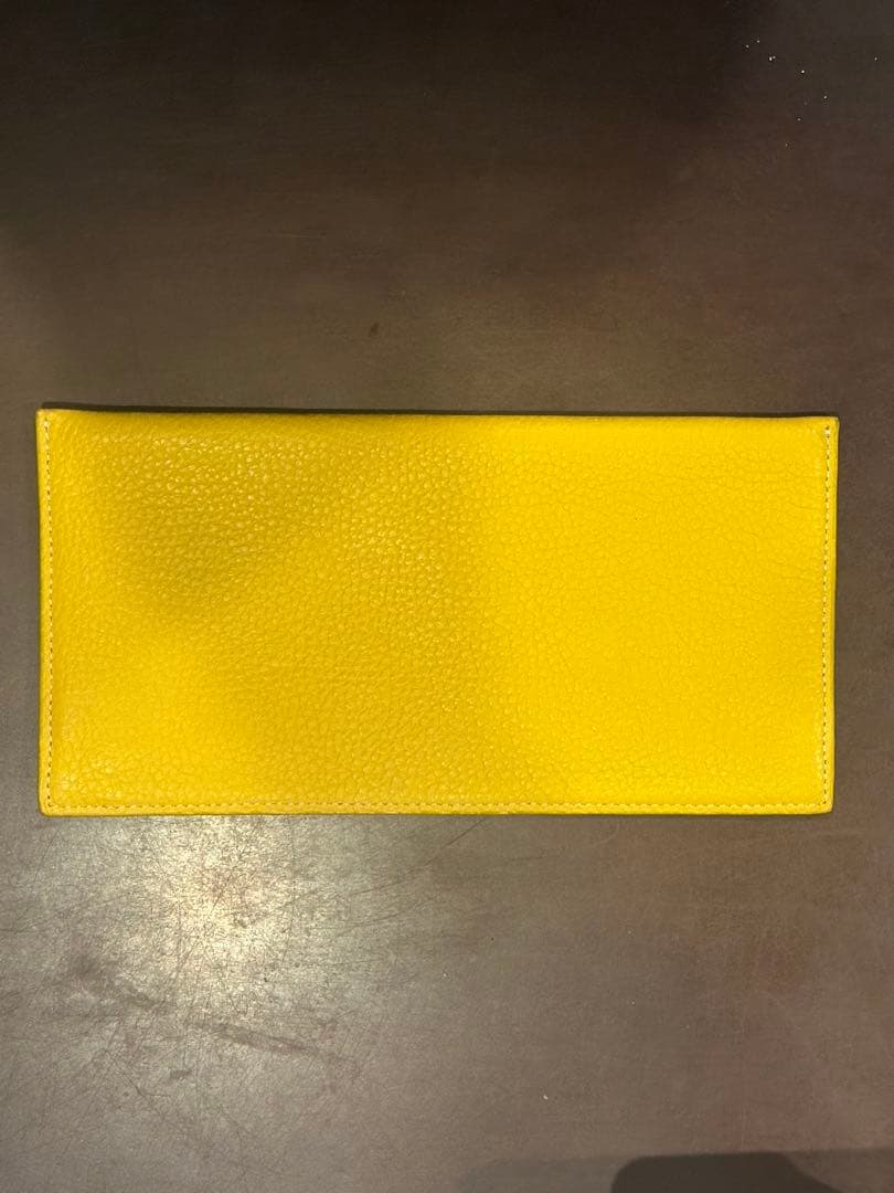 【ほぼ未使用エルメス】イエロー レザー ケース