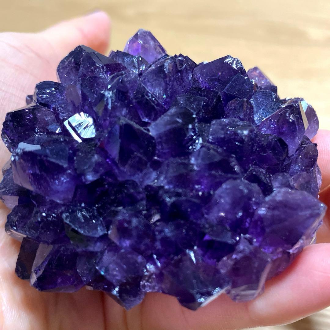 ご奉仕品　高級　アメジスト　フラワー　花　クラスター　天然石　天使の指紋