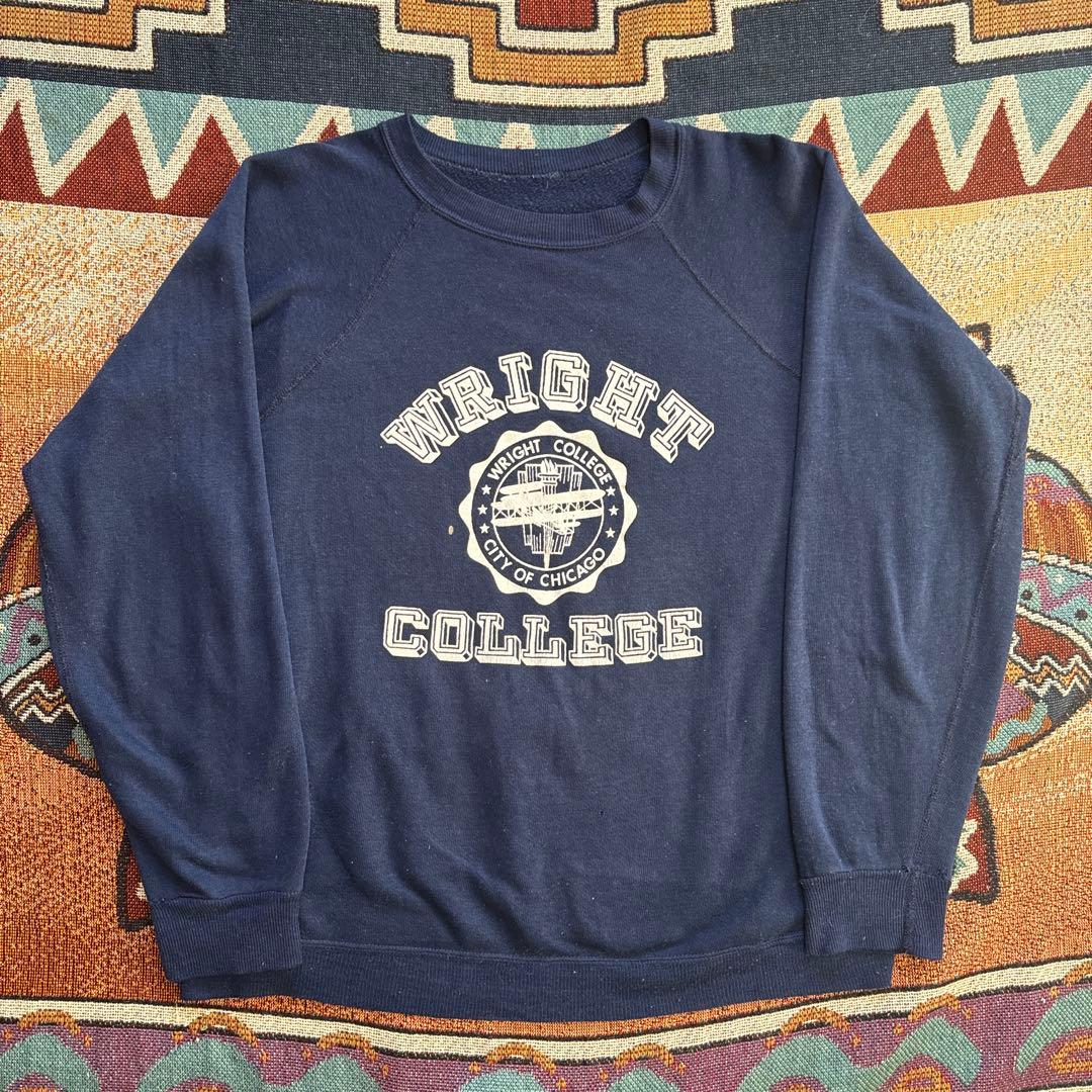 す*ぶ様 超美品 60’s カレッジスウェット 茄子紺