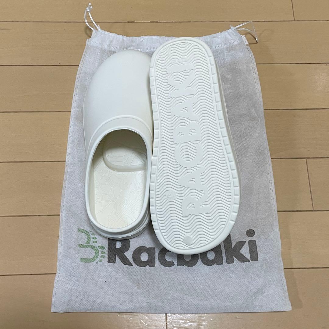 Racbaki イージーサボ M ホワイト 収納袋付き