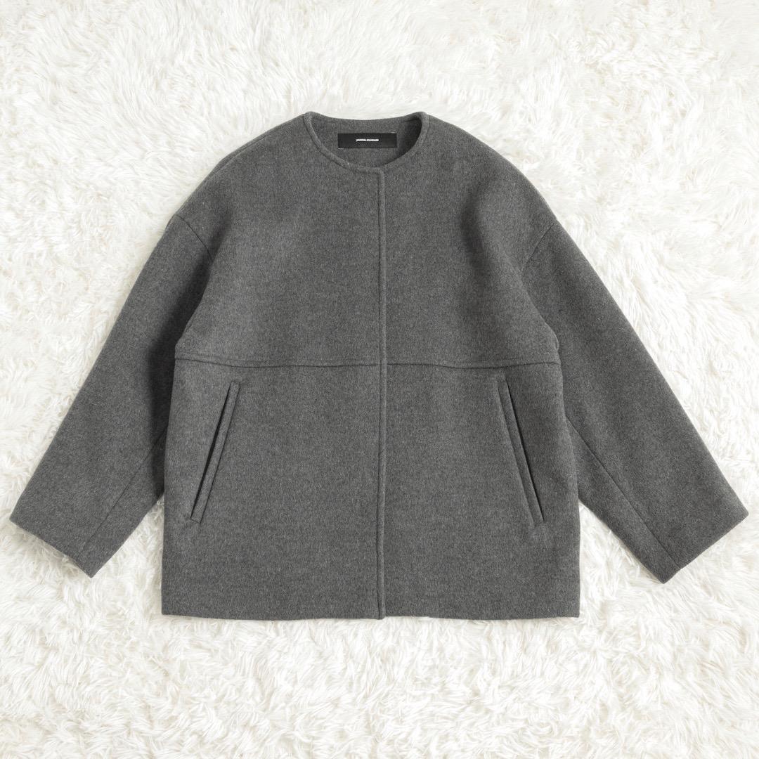 未使用 ジャーナルスタンダード スーパー140ビーバーノーカラーショートコート