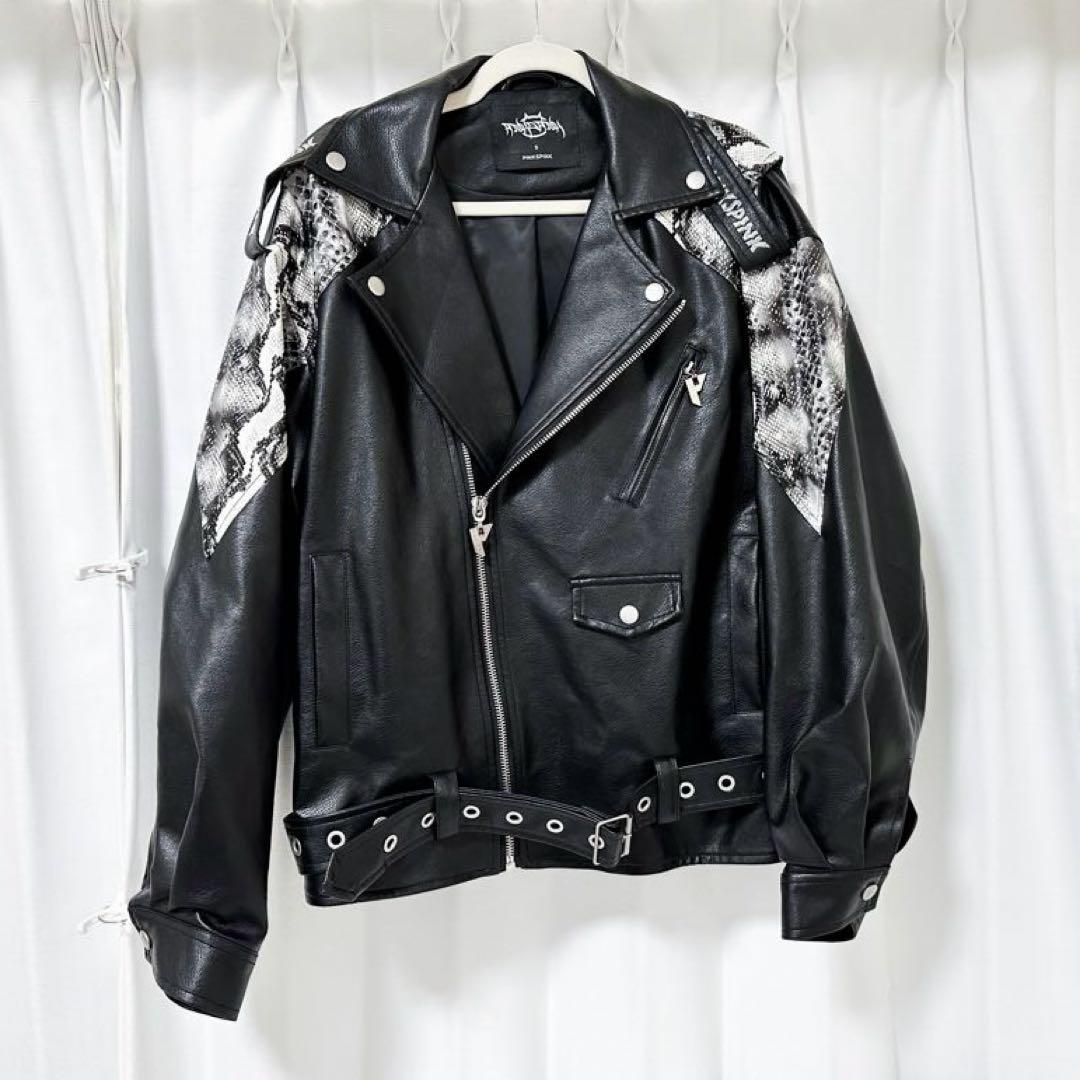 SELECT / ［PINKSPINK］パイソン柄PUレザージャケット