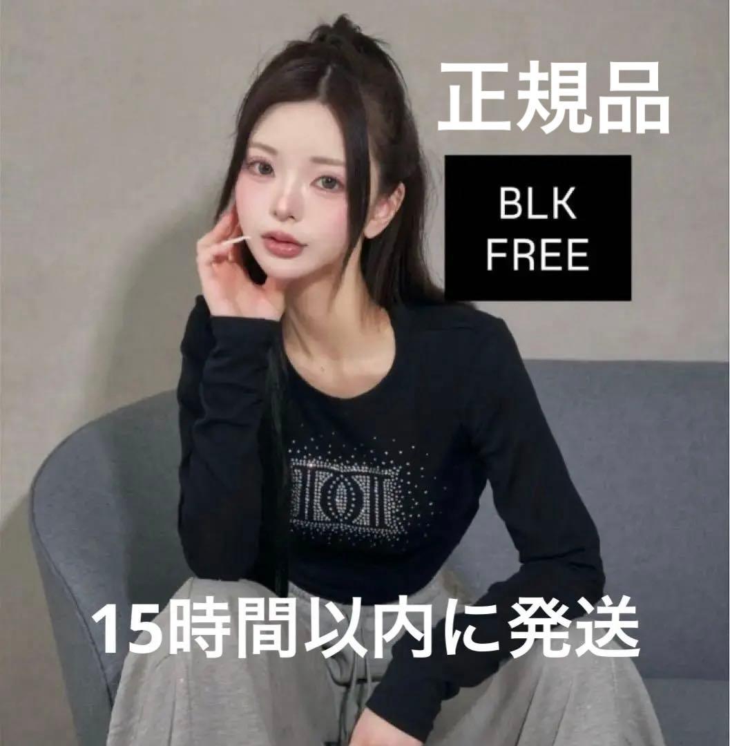 ダーリッチ　シャイニーDDロゴコンパクトロングTシャツ　BLACK