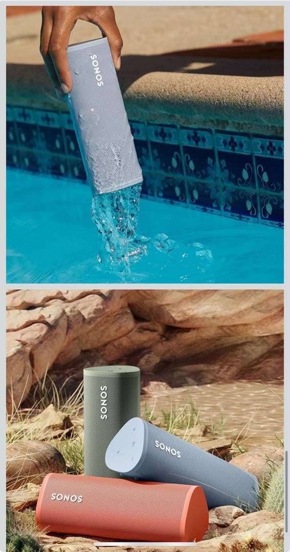 【美品】SONOS Roam ワイヤレススピーカー ウェーブ