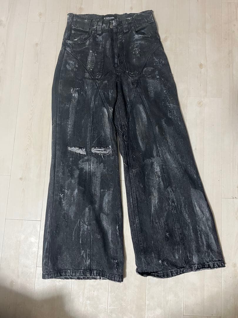パンツ no faith studios BLACKARTISANALDUNEDENIM