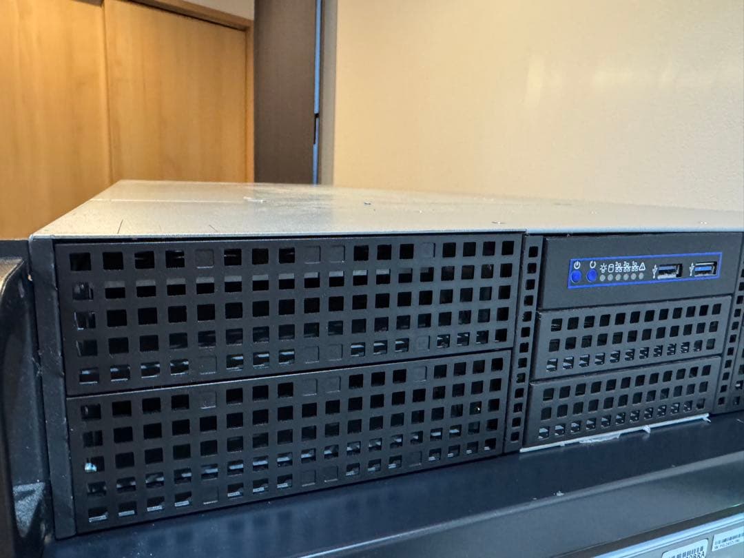 2Uラックマウントケース TGC-F2-650 800W電源 静音ファン交換済