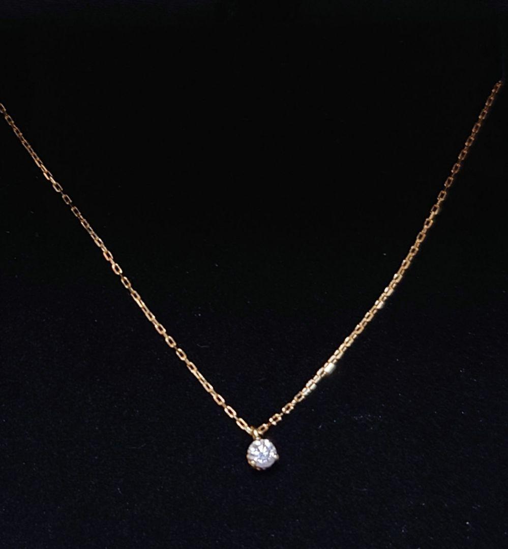 agate K18 ダイヤモンド　ネックレス