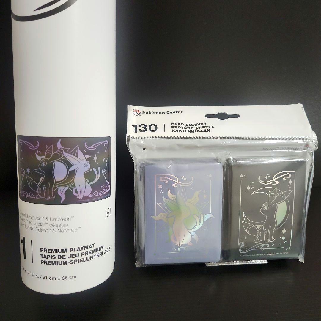 海外ポケモンセンター エーフィ&ブラッキー プレイマット デッキシールド
