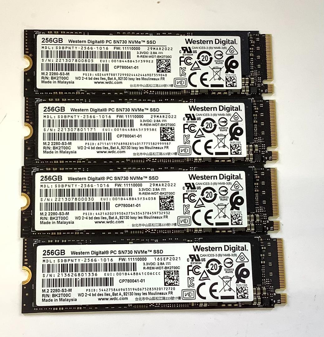 ③-W983-WD NVMe 256GB SSD 4点