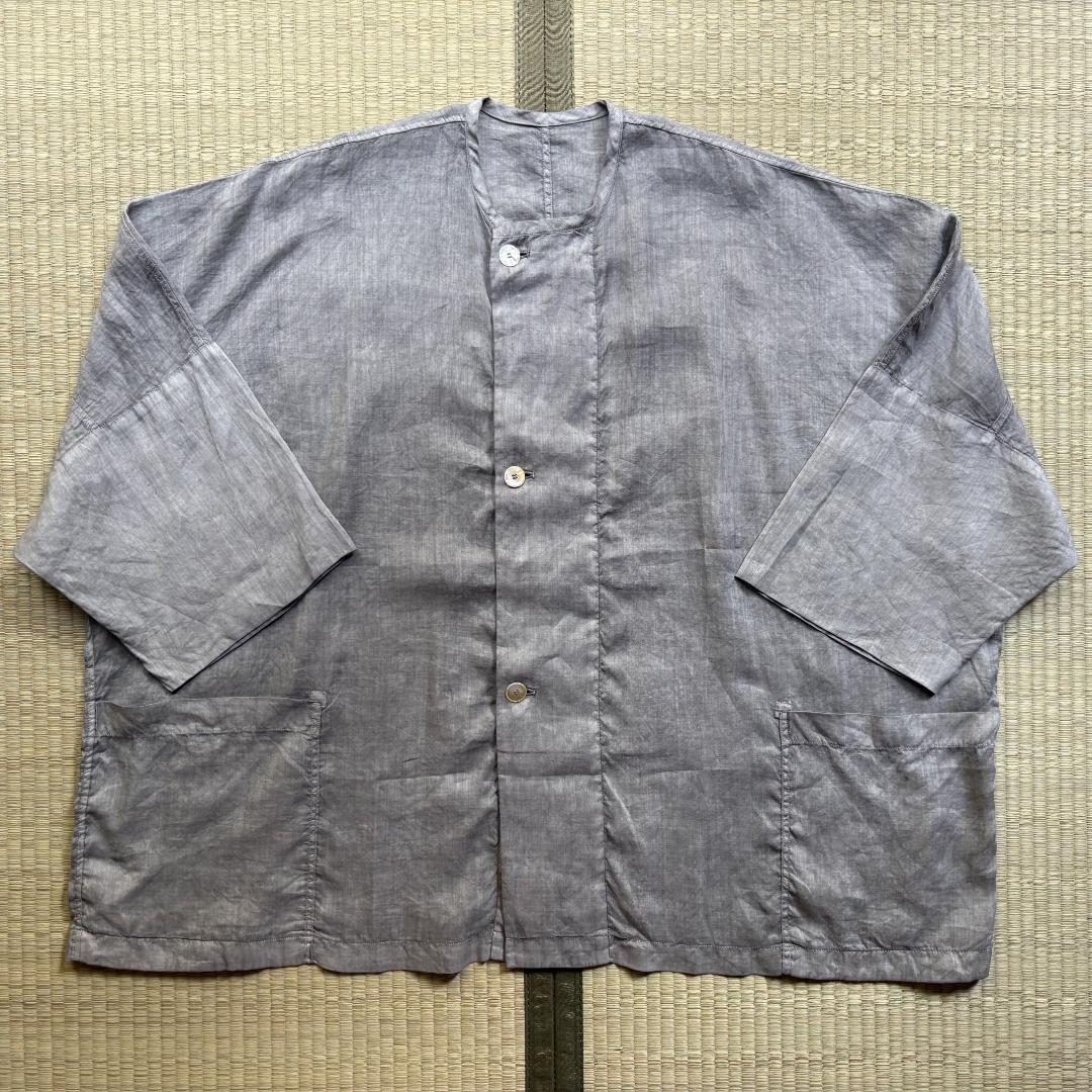【新品】MITTAN ラミーシルクワイドジャケット 松煙 サイズ2