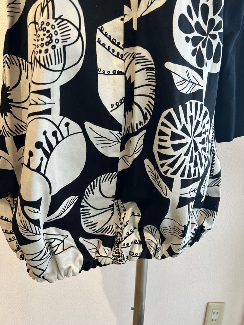 マリメッコ花柄五分袖チュニックコート