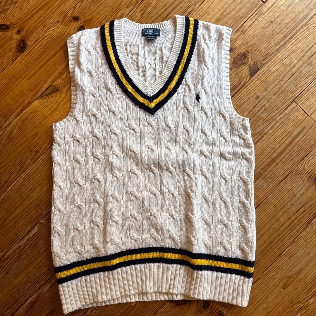 【Polo】ラルフローレン　ベスト　チルデン　クリケット　ケーブル　XLサイズ