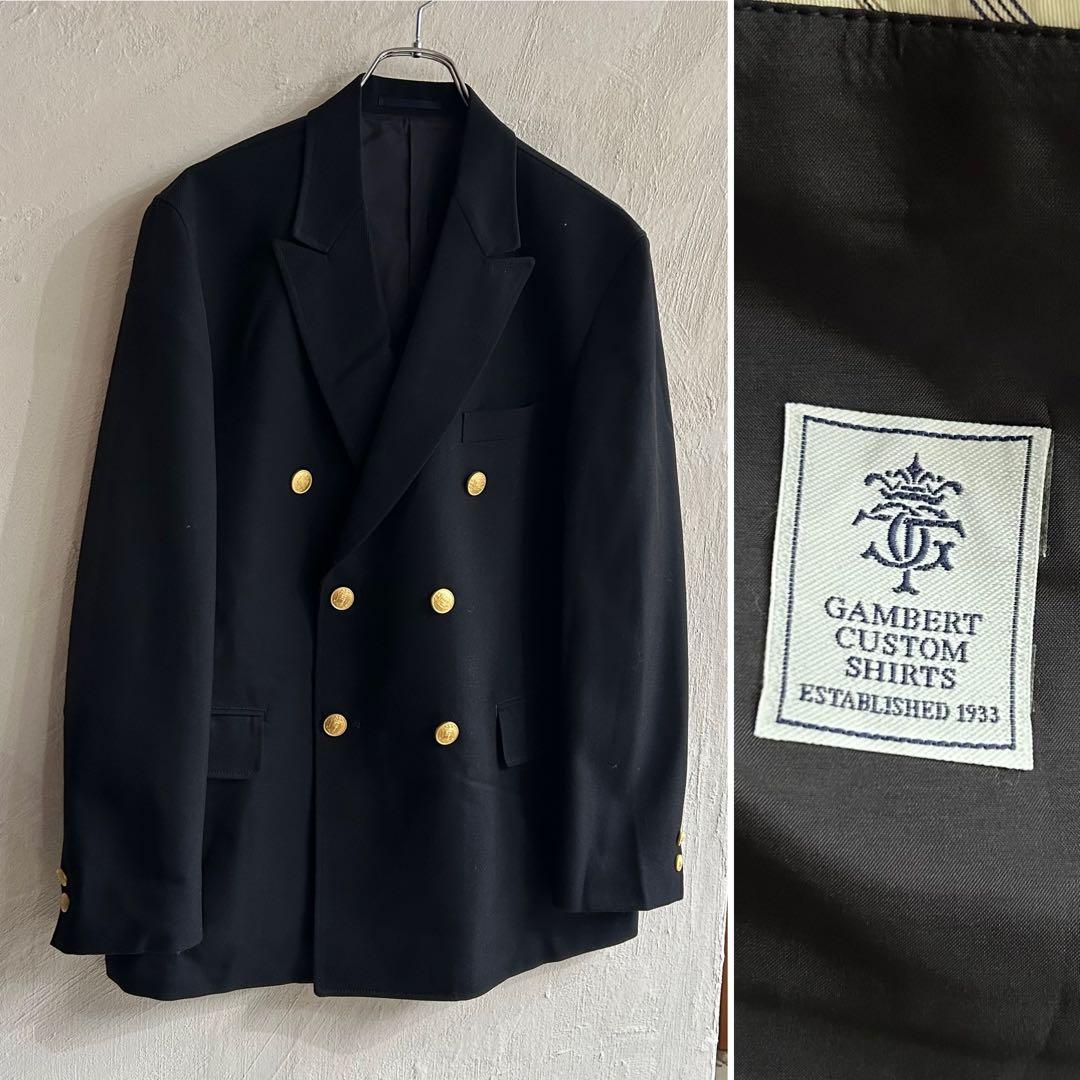 新品 GAMBERT CUSTOM SHIRTS 紺ブレ ブレザー