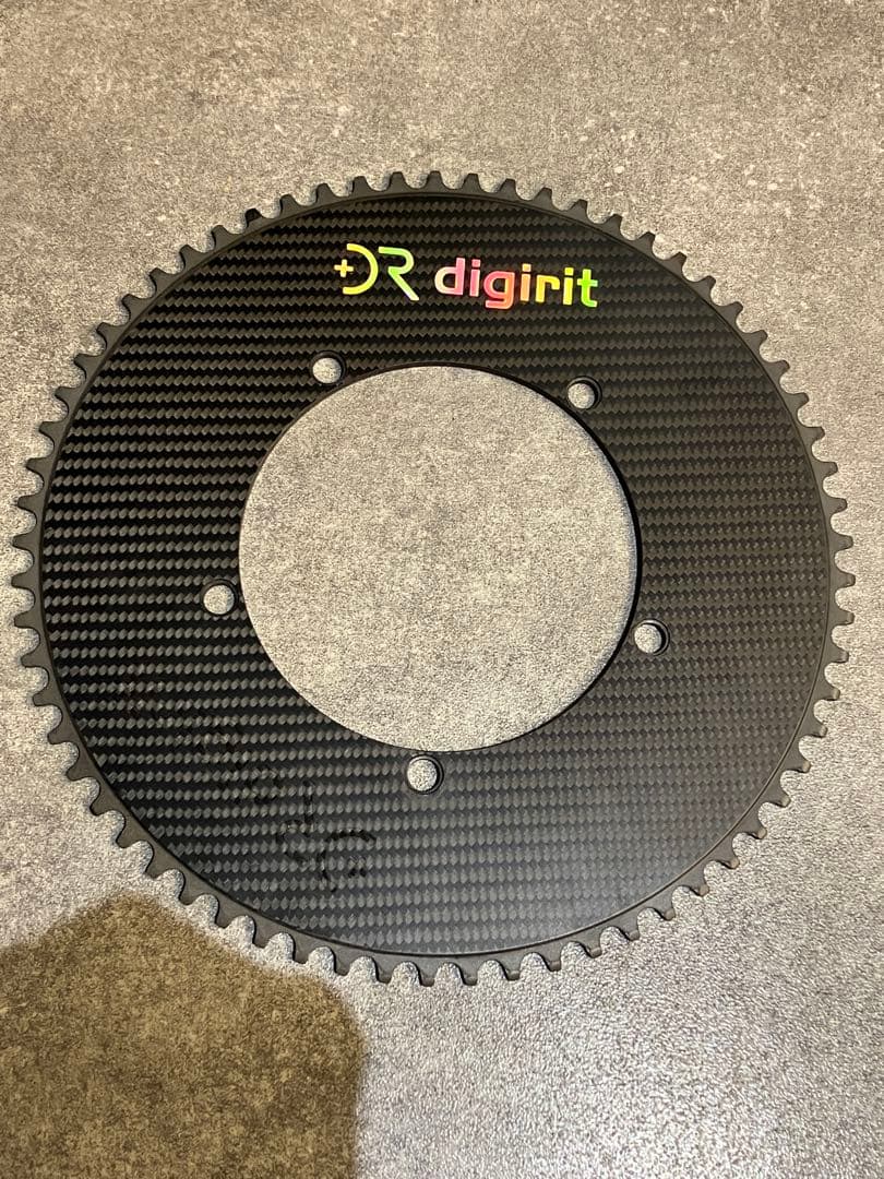 digirit トラック用　カーボンチェーンリング　65t BCD144