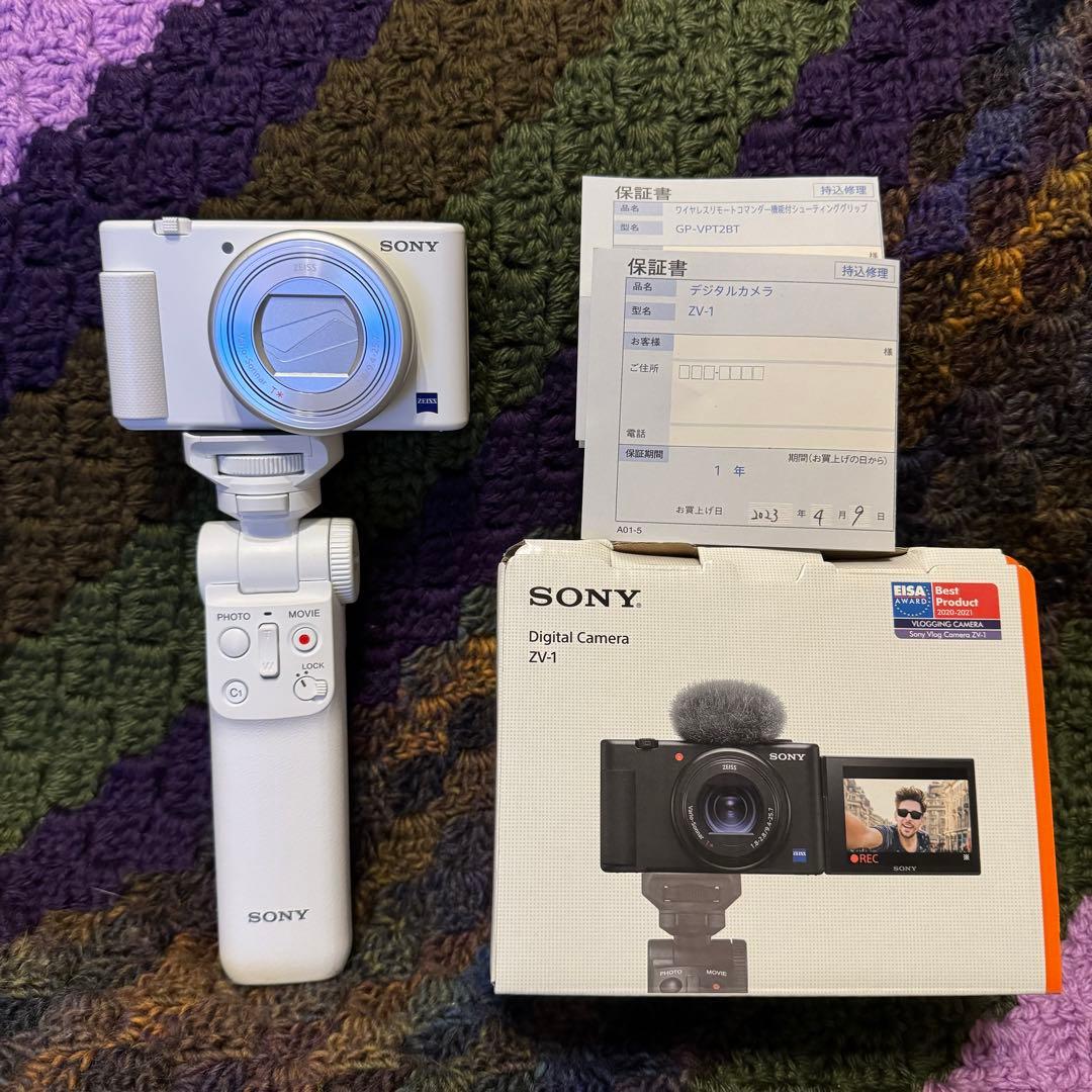SONY ZV-1 ホワイト グリップ 保証書付き SONY VLOGCAM