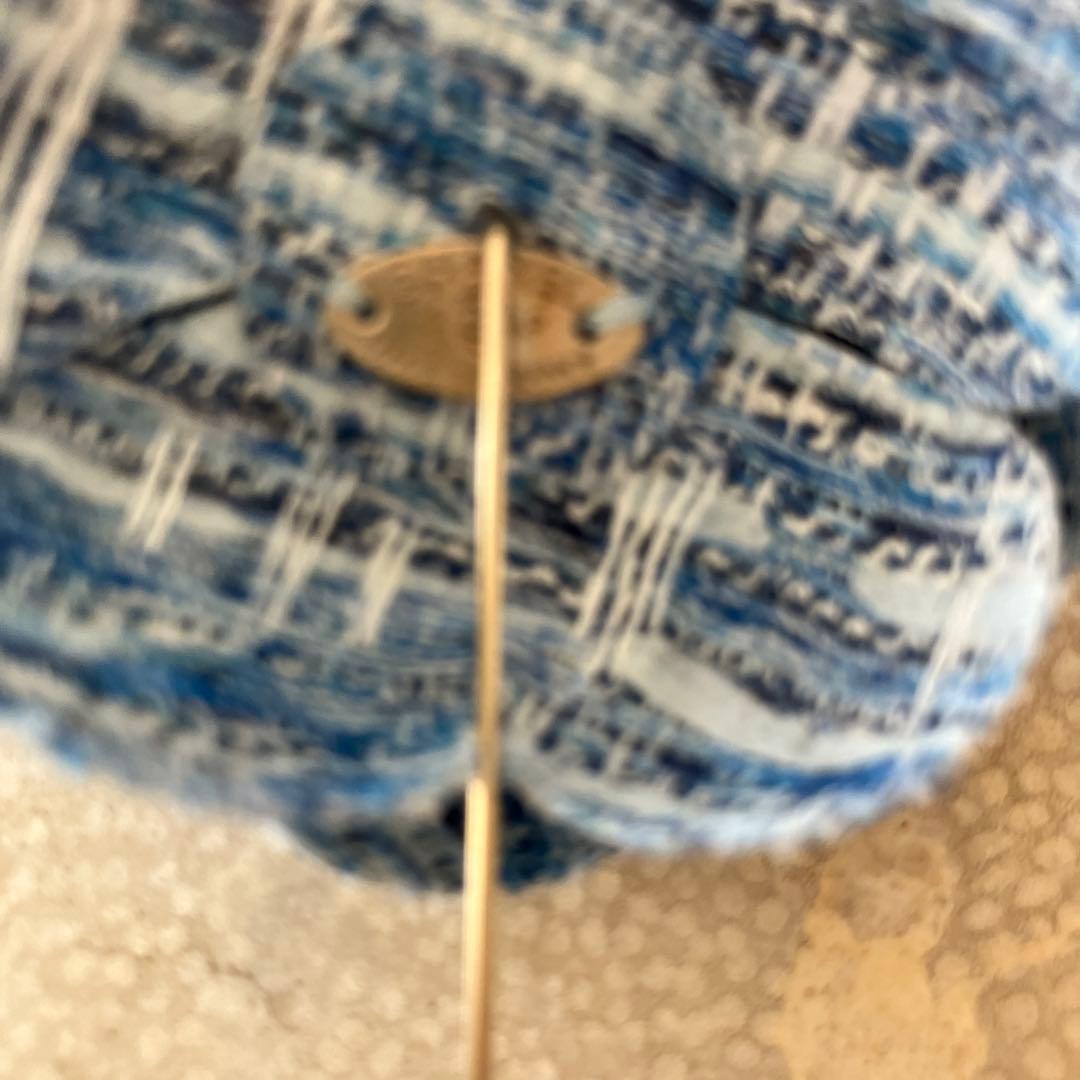 シャネル　ツイード　カメリア　ピンタイプ