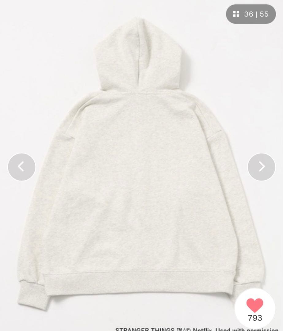 ストレンジャー・シングス niko and ... コラボ　フーディー　Mサイズ