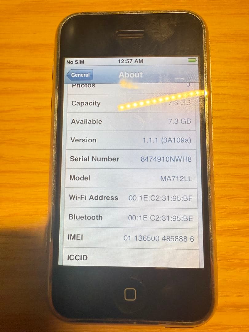 iPhone 2G 日本未発売　8GB 初代iPhone 第1世代 A1203