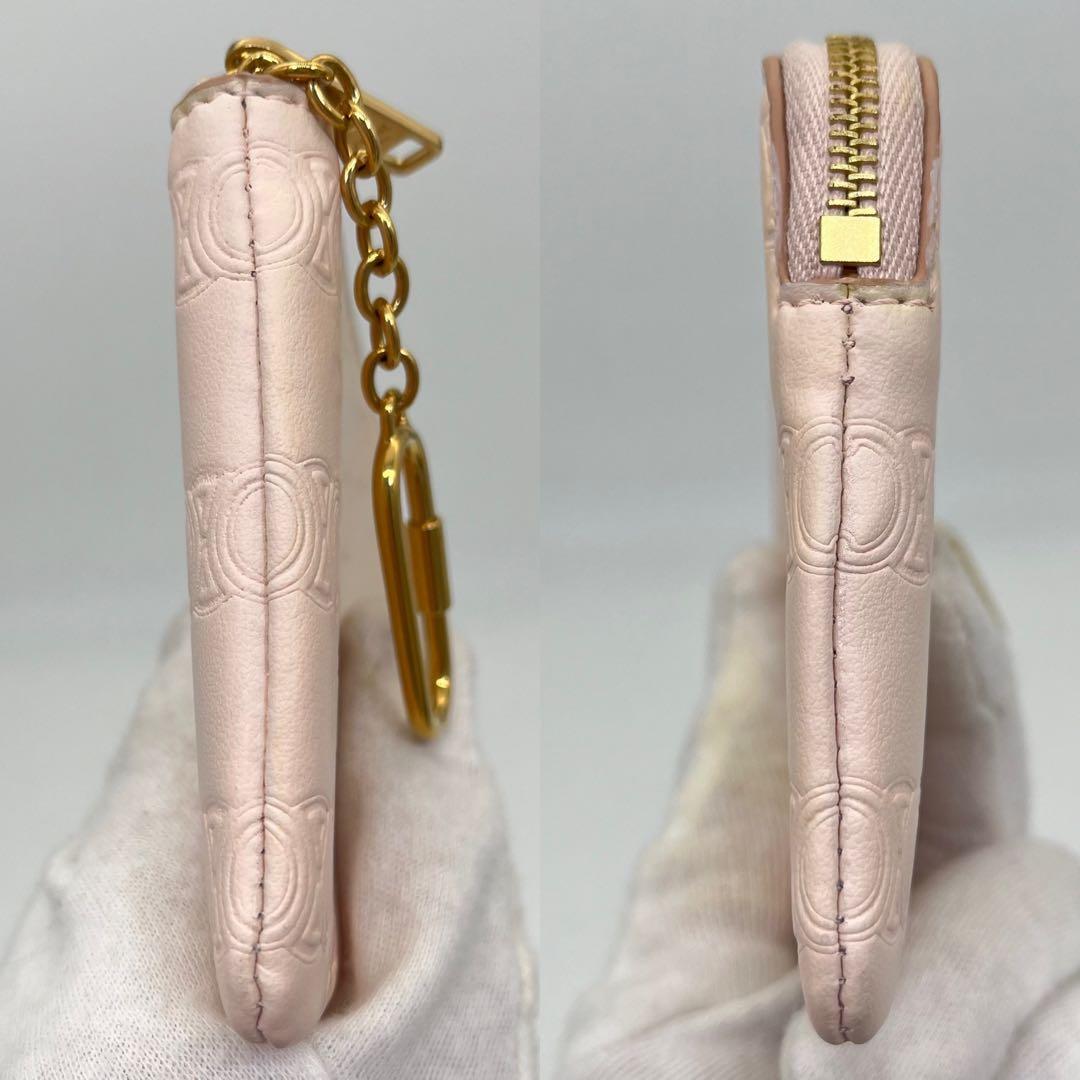 CELINE ケース キーリング トリオンフ ロゴ入り レザー 付属品付き