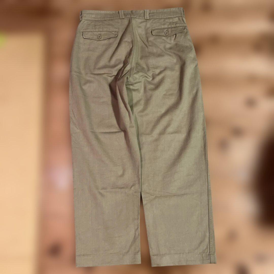 50s フランス軍 M52 チノトラウザー チノパン ツータック ユーロ 後期