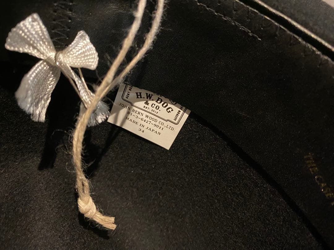 THE H.W.DOG and co hwdog ハット 34 ブラック　ウール