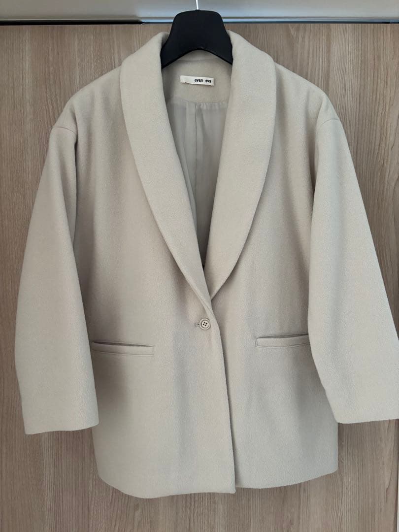 【ぺこりん】evam eva エヴァムエヴァ　ウールジャケット