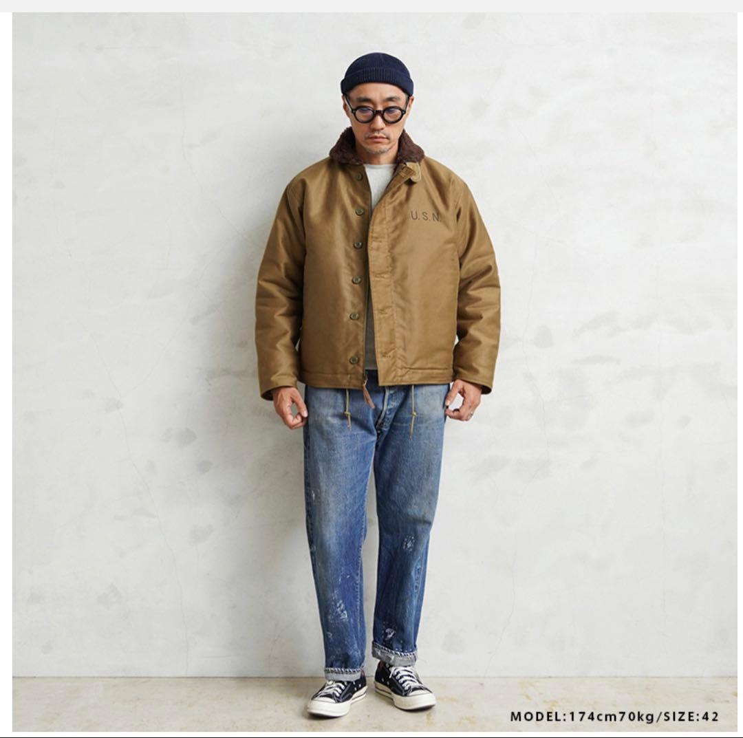 WAIPER N-1 デッキジャケット カーキ　U.S.N.