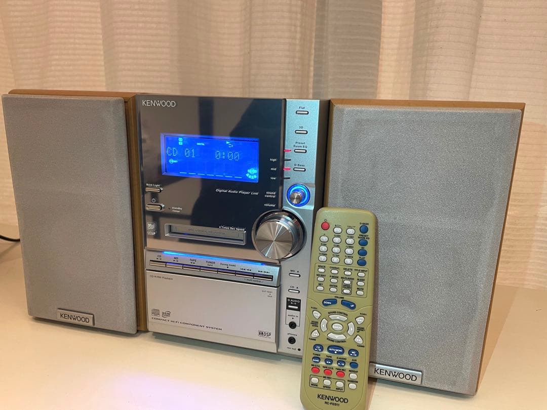 【良品】KENWOOD CD／MD／カセット／ラジオ／コンポ RXD-SV3MD