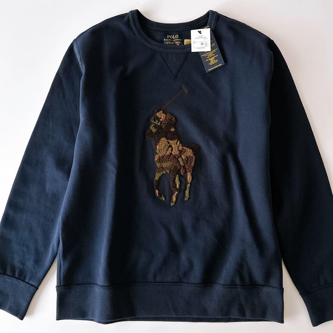 りん/新品タグ付◎ポロラルフローレン◎迷彩ビッグポニースウェット/キッズL