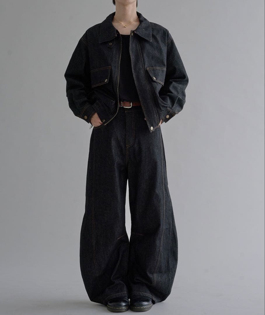 epnok ハイネックデニムジャケット カーブデニムパンツ