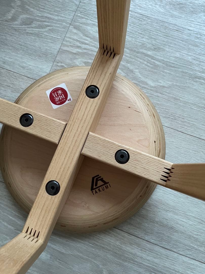 【美品】木のマッシュルーム　スツール　【定価¥22,000】