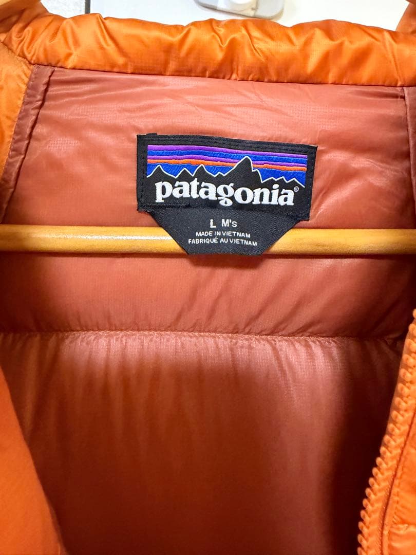 パタゴニア フィッツロイダウンフーディ L オレンジ 【ほぼ未使用の美品】