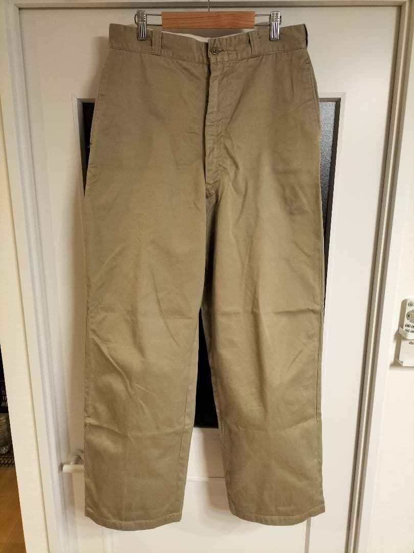 60s中期　US ARMY（米陸軍）チノパン アルミジップ　W32表記