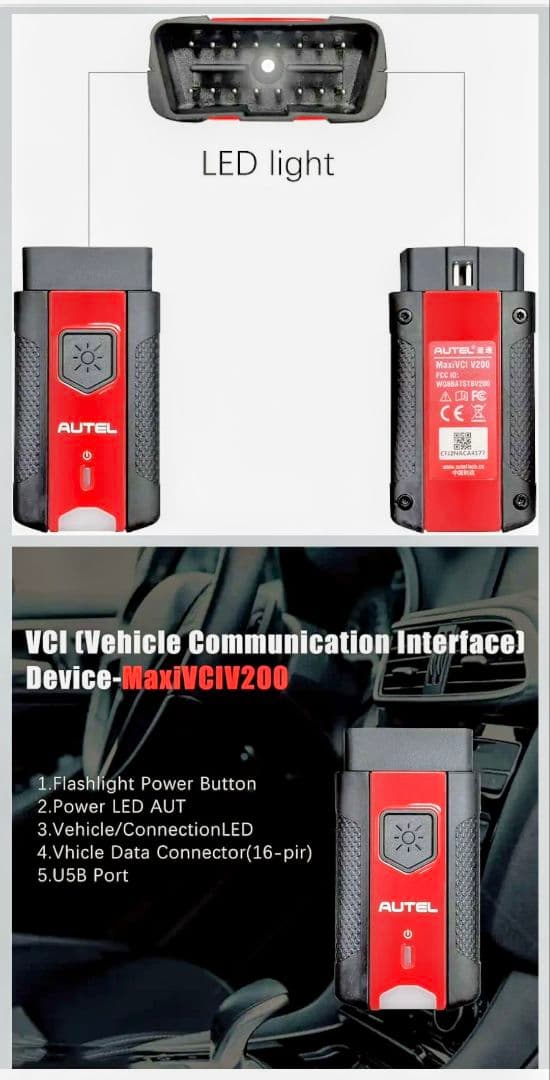 【未使用】AUTEL MaxiVCI V200 正規品 OBD2 VCI